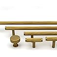 ABVIN Premium Solid Brass Knurled Cabinet Bar Pull Handles Matt Gold Furniture Hardware Drawers Kitchens Cupboard Door (5.8 inch)