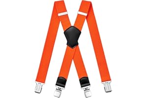 Aonvmdis Hosenträger für Herren 4 starken Clips 4cm breit, X Form elastisch einstellbar Länge für Männer und Damen Overalls Jeans, Arbeitshosen, Jumpsuits