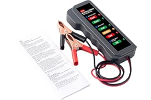 Tebinzi Vérificateur d'alternateur | Batterie Automatique numérique | Vérificateur système Charge démarrage Automobile d'alternateur testeur Charge Batterie pour la Moto