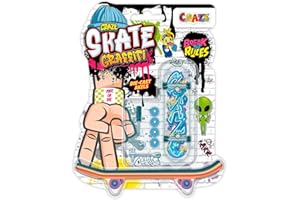 CRAZE SKATE Fingerboard Set – Edizione Graffiti | 4 Mini Fingerboards con design urbano + accessori | Finger skate per bambini e bambine dai 6 anni