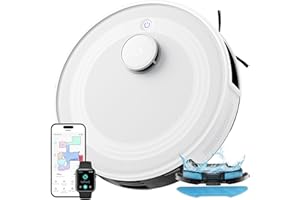 LEFANT M2 Robot Aspirapolvere Lavapavimenti Con Mappatura,Aspirazione 6000 Pa,160 minuti,Navigazione Laser dTOF,Tecnologia di Evitamento Degli Ostacoli PSD,Pulizia Personalizzata,Controllo APP&Alexa