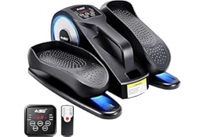 AOODIL Mini Ellittica,Bicicletta ellittica Seduta Motorizzata con Telecomando, Pedaliera da Seduti,Stepper Ellittico Portatile Compatto per Adolescenti, Anziani e Adulti Rompi la Sedentarietà