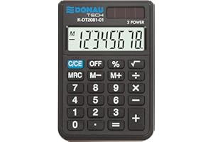 Donau Tech K-DT2081-01 Kalkulator, Czarny, 90 x 60 x 11 mm
