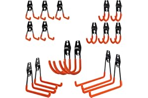 PYBTOOL Garagenhaken, robuste Garagen-Aufbewahrungshaken für Mehrzweckzwecke, Stahl-Wandmontagehaken, Gartenwerkzeug-Aufbewahrungsorganisator