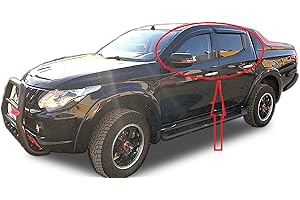 AC WOW 4x Wind Deflectors compatible with Mitsubishi L200 Triton Fiat Fullback 4-door Double Cab 2015 2016 2017 2018 2019 2020 2021 2022 2023 2024