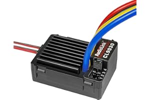 Radiolink Cool 9030 ESC 90A Brushed (2-4S) Wasserdicht Eingebautes BEC 5A Wählbar 5.5V/7.5V Elektronischer Drehzahlregler für RC Truck Crawler Panzer Autos Köder Boote (XT60 Stecker Schwarz)
