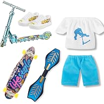 Mini Jouets Pour Doigts - Set Trottinette, Skateboard, Outils Et Vêtements Pour Enfants Et Adultes - 7