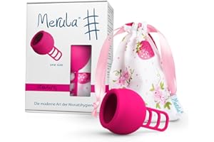 Merula Cup strawberry (rosa) - Tamaño único copa menstrual de silicona de grado médico