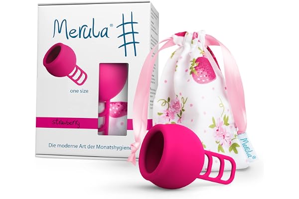 Merula Cup strawberry (rose) "taille unique" - Coupe menstruelle en silicone à usage médical
