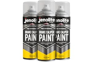 JENOLITE Pintura para pinza de freno | AMARILLO | Restaurar y transformar pinzas de freno de automóviles | 3x400ml | RAL 1018