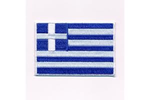 hegibaer 30 x 20 mm Greek Flag Athens Greece Sew-On Patch 0637 Mini