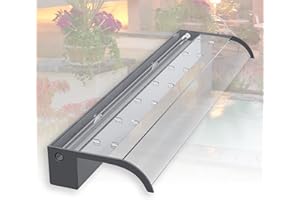 ‎LONGRUNNEW LONGRUNNEW Pond Waterfall Blade Kit, 90cm Acrylic Pool Fountain with Accessories, Width 18cm Curved Outlet Spillway for Garden Patio Pond Decoration