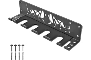 Kipika Versátil soporte de barra de pared con ganchos para barras de pesas con capacidad para barras de pesas de menos de 33 mm y accesorios de fitness, organización de gimnasio eficiente para uso