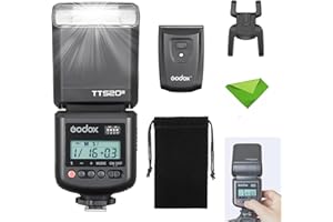 Godox TT520III Kamerablitz, 1,8 s Wiederaufladezeit, 400 Vollleistungsblitz, eingebauter Empfänger und RT-Sender für Canon Nikon Panasonic Olympus Pentax usw. (KEIN TTL)