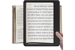 OBOVO Loupe lecture pleine page, grande loupe 5X et légère offrant une zone de vision uniformément, parfaite pour les personnes malvoyantes et les personnes âgées