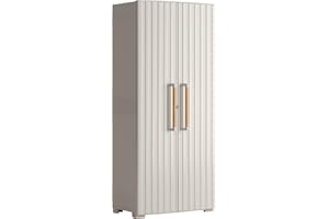 Keter Groove Armoire d'extérieur pour Portes Effet Bois, Beige/Sable, 80 x 45 x 180 H cm