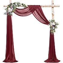 Ghope Arco Per Matrimonio In Tulle Trasparente – Tenda Lunga 6 Metri Per Decorazioni Da Sposa, Festa, Baby Shower E Cerimonie - 4