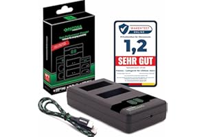 PATONA NP-W126s NP-W126 Performance Chargeur de Batterie (1000mA) USB Mini Dual LCD - USB-C PD/QC Capable (161957) X-M5 X100VI X-S10 X-T20 X-T30 II X-T5 X-T50 USW.