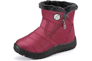 GAATPOT Botas de Nieve para Niños Invierno Calentar Forradas Botines Niña Niño Impermeables Planas Botas Suave Antideslizantes