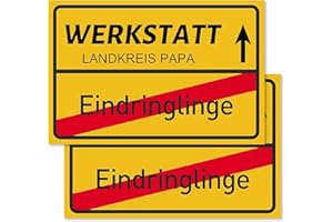 LEEELYAN Papa Schild 2 Stück, Vatertags Geschenkschild 20cm x 30cm, Eindringling, Vatertagsgeschenk, Männergeschenke, Vater Geschenk, Geburtstagsgeschenk für Papa, Eindringling, Geschenk für Papa