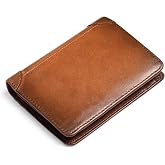 GAEKEAO Men's Leather Wallet, Men's Wallet, Leather Wallet with RFID Blocking, 9 Card Slots, 2 ID Slots, Card Holder Wallet G
