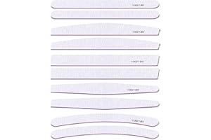 NIMISYRA 5 diverse forme, 10 pezzi Doppia Faccia Lima Unghie Professional, 100/180 Bilaterale Lavabile per Uso Domestico e Salone, Manicure E Unghie in Gel