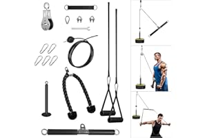 FASPUP Poulie Musculation Cable, Tirage Maison Triceps Haute et Basse, Entraînement des Bras LAT Pulldown Machine, Équipement pour Biceps Curl
