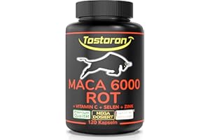 ‎TOSTORON Tostoron MACA 6000 ROT hochdosiert - hol dir jetzt den TOSTORON HAMMER direkt nach Hause! 120 Maca Extrakt Kapseln aus roten Maca Wurzeln + Zink, Selen, natürliches Vitamin C, 1 Dose (1x94,2g)
