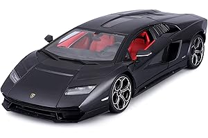 PIUESS Maisto Lamborghini Countach LPI-800: Modelo de Coche a Escala 1:18, Puertas, Maletero y capó móviles, Negro (531459BK)