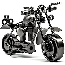 Motorrad Schlüsselanhänger Set - 2 Motorräder & 2 Helme Aus Metalllegierung