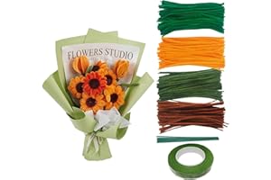 SHUOHONG 300 Pezzi Scovolini Colorati per Lavoretti, Scovolini per Lavoretti, Scovolini Pipa, Steli Ciniglia Pipe Bastoncini per Fai Da Te Decorativi Artigianato Natale Decorazion (Giallo)