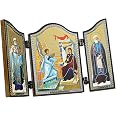 Icône Religieuse NKlaus Modération Des Cœurs Malveillants - Tableau Saint En Bois 20 X 24 Cm