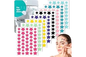 Gigmeta 320 Stück Pimple Patch, 3 Größen (14/12/10 mm) Pickel Patch Sterne mit Teebaumöl Salicylsäure Hydrokolloid Pflaster Anti Pickel Patches Wasserdichte Atmungsaktive Tag und Nacht Akne Patches