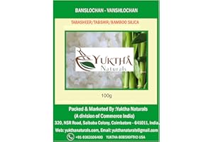 Yuktha Naturals Banslochan | Vanshlochan | Tabasheer | Tabashir | Bamboo Silica - 100g/3.5 oz