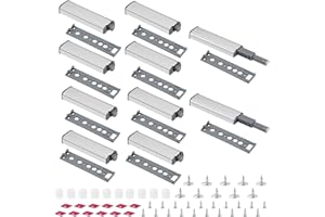 vsshe Push Pull per Ante, 10 Pezzi Scrocco magnetico chiusura magnetica, Robusto Apertura a Pressione Ante Chiusura, con viti di montaggio e magneti autoadesivi, per camper, armadietti della cucina