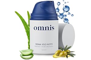 Omnis Uomo Crema Viso, idratante con Retinolo, Acido Ialuronico, Effetto Rinfrescante, Riduce Rughe e Macchie, Rende la Pelle Elastica e Luminosa (CREMA VISO 50 ml)