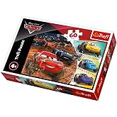 Trefl 17327 Şimşek McQueen ve arkadaşları, Disney Cars 60 par&ccedil;a, 4 yaşından b&uuml;y&uuml;k &ccedil;ocuklar i&ccedil;in yapboz