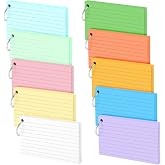 500 Lined Tokens, 5" x 3", Ring Learning Cards, Vocabulary Box, Vocabulary Cards, Vocabulary Cards, Moderation Cards, Blank G