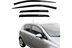 AUTO CLOVER Wind Deflectors Set for Vauxhall Opel Corsa D/E 2006-2019 5 Door (4 pieces)