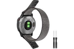 TOPSIC Fenix 6X Cinturino/Fenix 5X Braccialetto, 26mm Braccialetto in Nylon Cinturino per Fenix 6X Pro/Fenix 5X Plus/Fenix 3/Fenix 3 HR/Enduro/Tactix Delta/Fenix 7X/Fenix 7X Solar/Fenix 7X Sapphire Solar