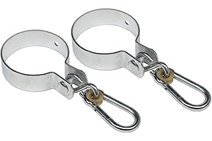 LITTLE DUCK BEAR LTD Little Duck Bear Swing Hooks 'Around' (Pair) To Hang Swing Accessories From 4 Inch Round Poles Children's Swing Frames.