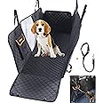 GoBuyer Dog Car Seat Cover Protector Liner Hammock for Car Boot and Back/Rear Seat Accessories - Universal, Heavy-Duty & Non-slip + Headrest Strap Seat Belt