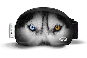 SOGGLE Funda protectora para gafas de esquí, de microfibra, talla única, color: eyes husky