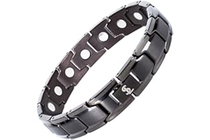 Smarter LifeStyle - Pulsera Elegante de Titanio Para Terapia Magnética y Que Alivia El Dolor de Artritis y Del Túnel Carpiano