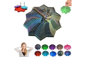VICUULY étoile Anti-Frustration Sensorielle, Fidget Hexagonal Fractal, Jouets 3D en Forme D'étoile pour Soulager Le Stress, Cubes Sensoriels Anti-Stress pour Enfants Et Adultes (Laser Green, M)