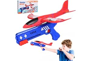 FORMIZON Avion de Juguete, Planos de Espuma, Juguete de Avión de Catapulta, Juego de Disparos Juguete de Avión, Deportes al Aire Libre Avión Planeador para Juguete Infantil Regalo (Rojo)
