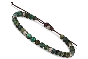 BENAVA Damen Yoga Armband Jaspis Edelstein Perlen mit Infinity Perlen Bunt | Edelstein Armband Meditation | 16-24 cm