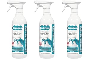 BACTERISAN Germosan Nor Bp3 750ml, PACK de 3 unidades, Desinfectante Multiusos Triple Acción, para Todo Tipo de Objetos Super