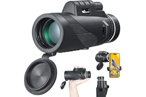 JOCOSA 10x42 Monocular Telescope with Smartphone Adapter & Tripod, BAK4 Prism HD Waterproof Monocular for Adults, Compact Portable Telescope for Bird Watching, Hunting, Travel, and Outdoor Adventures