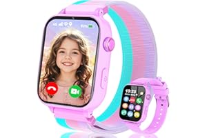 Ucani 4G Orologio Smartwatch Bambini, Orologio Intelligente con GPS, SOS, Telefono/Chat/Videochiamata, Modalità Scuola, Contapassi, Sveglia, Gioco Smart Watch Ragazza Ragazzo 4-12 Anni Regalo, Viola